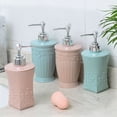 thumbnail image 3 of LEFU for Elegant Marble-Design Soap Dispenser Pump Bottle 400ml Capacity for Lotion Shampoo Makeup Liquid Hand Emulsion European-Style 3D Carving Pattern Blue, 3 of 9