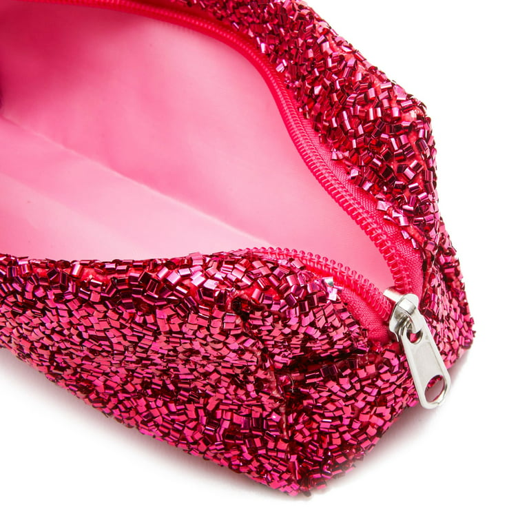 Konflikt Bonus sundhed 2-Pack Fabric Glitter Travel Makeup Bag for Women, Toiletry Cosmetic Pouch  (Metallic Pink) - Walmart.com