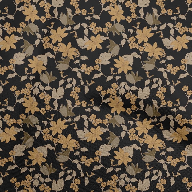 oneOone Rayon Brown2 Fabric Tropical Leaf Sewing Craft Projects Fabric Prints By Yard 56 Inch Wide