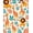 Orange, Pattern 4, variant on ODIKA 2x3 Machine Washable Non-Slip Area Rug, Cartoon Animal Parade Decorative Floor Cover Nursery High Traffic Rug, Beige, 683985