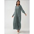 thumbnail image 5 of Printed Crew Neck Viscose Maxi Dress, 5 of 7