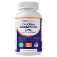thumbnail image 3 of (2 pack) Vitamatic Calcium Magnesium Zinc D3 Boron | 365 Coated Tablets Supplement | Calcium 1200 mg, Magnesium 420mg, Zinc 25mg, Vitamin D3 1000 IU, Boron 1 mg | Non-GMO | Gluten Free | Made in USA, 3 of 12