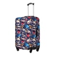 thumbnail image 2 of Salouo rock Skull blue record Pattern Travel Dust-proof Suitcase Cover, Softside Suitcase Protector Luggage Cover Protector for 18-32inch ,Not Included Suitcase, 2 of 8