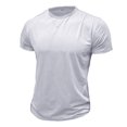 thumbnail image 4 of JoveMarine Mens T-Shirts Crew Neck Casual - Basic Tees Short Sleeve Color Gym Tops, Shirts for Men Pure Cotton Summer Top, Mens Shirts for Workout,White L, 4 of 5