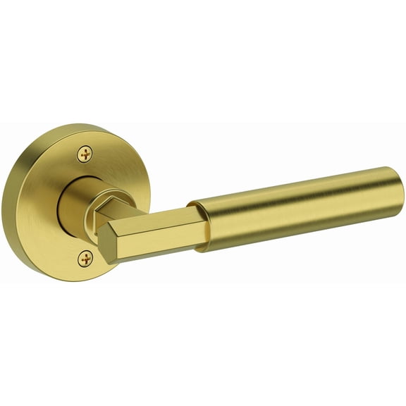 Baldwin HDRIDCRR044 Riddling Non-Turning One-Sided Dummy Door Lever - Brass