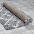thumbnail image 2 of Ottomanson Shaggy Collection Jute Backing Moroccan Trellis Design Indoor Rug, 2 of 7
