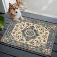 thumbnail image 3 of 2x3 Ft Entryway Area Rug, Southwestern Boho Blue Kitchen Rug Runner Washable Floor Mat, Ethnic Geometric Rustic Non Slip Indoor Door Mat Throw Carpet for Bathroom Living Room Bedroom, 3 of 8