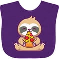 thumbnail image 3 of Inktastic Sloth Pizza Boys or Girls Baby Bib, 3 of 4