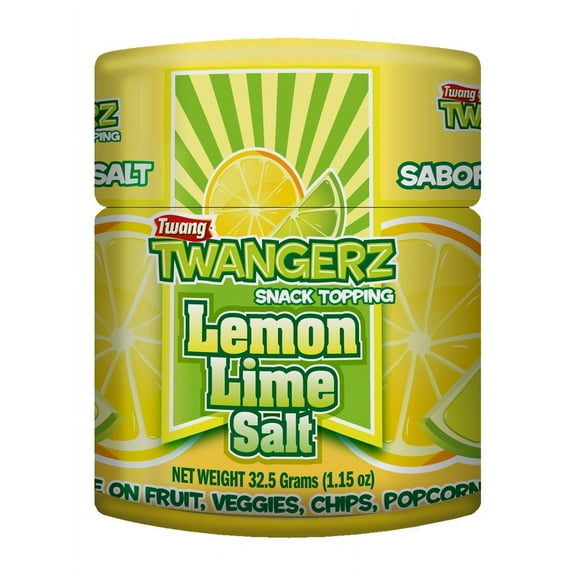 Twang Twangerz Flavored Salt Snack MDA05 Topping - Lime, Lemon Lime, Chili Lime & Dill Pickle (Lime, 4 Pack)