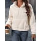 thumbnail image 4 of Fairyshely-Sudadera con capucha para mujer, suéter de manga larga con cremallera, informal, holgado, de felpa, color blanco, para otoño e invierno, 2024, 4 of 4