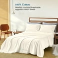 thumbnail image 2 of Hotel Brand 1000 Thread Count 6-Piece Extra Deep Pocket Super Soft Sheet Set Fit Upto 22 Inches Deep Pocket, Solid Pattern, 100% Egyptian Cotton @ 'hotellinen' (Queen, Ivory ), 2 of 5