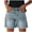 Light Blue #043, variant on Shorts for Women Denim 2026 Stretchy High Waisted Distressed Rolled Hem Jeans Short Casual Ripped Summer Jorts Hot Pink L