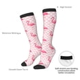 thumbnail image 4 of Hirioo Cute Flamingo with Heart for Adult Stockings Breathable Sock Non-Pilling,Contrasting Color Design, 4 of 6
