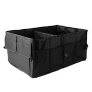 New Upgraded Collapsible Car Storage Box Foldable Trunk Organizer Multipurpose Cargo Container Oxford Fabric Car Bag Auto Accessories(Black)