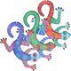 thumbnail image 4 of 3pcs Iron Hanging Gecko Wall Art Lightweight Varnished Metal Sculptures for Indoor Room Bedroom Bathroom Office Decor, 4 of 5