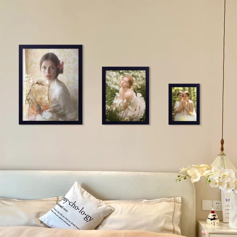 decorUhome 8x10 Picture Frame Matted to 5x7, Black photo 8