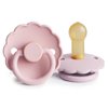 FRIGG Daisy Natural Rubber Pacifier 2-Pack, 6-18 months, Baby Pink/Soft Lilac