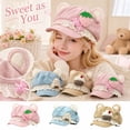 thumbnail image 5 of Cutecore Kawaii Cat Ears Beret Hat Y2K for Adult Women, Strawberry Cake Suede Octagonal Hat, Sweet Lolita Lace Bow Newsboy Cap Cosplay Accessory-Pink, 5 of 5