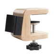 thumbnail image 1 of yeacher Solid Wood Guitar Wall Mount with Silicone Padding, Adjustable for Acoustic/Electric Guitars & Bass, Anti-Slip Design, Fits 3.5cm Desktops, RGT-4W Model, 1 of 6