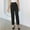 Black, variant on Straight Leg Pants for Woman High Waist Trendy Pants with Pockets for Work and Casual