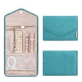 thumbnail image 3 of Rollos de joyería, organizador de joyas de viaje, bolsa de almacenamiento plegable para anillos de viaje, collares, pendientes, pulseras, relojes, broches, 3 of 5