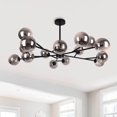 thumbnail image 5 of RRTYO Modern Large Bubble Sputnik Chandelier in Black or Gold for Dining Room Black Black Smoked Glass Painted Painted, 5 of 5
