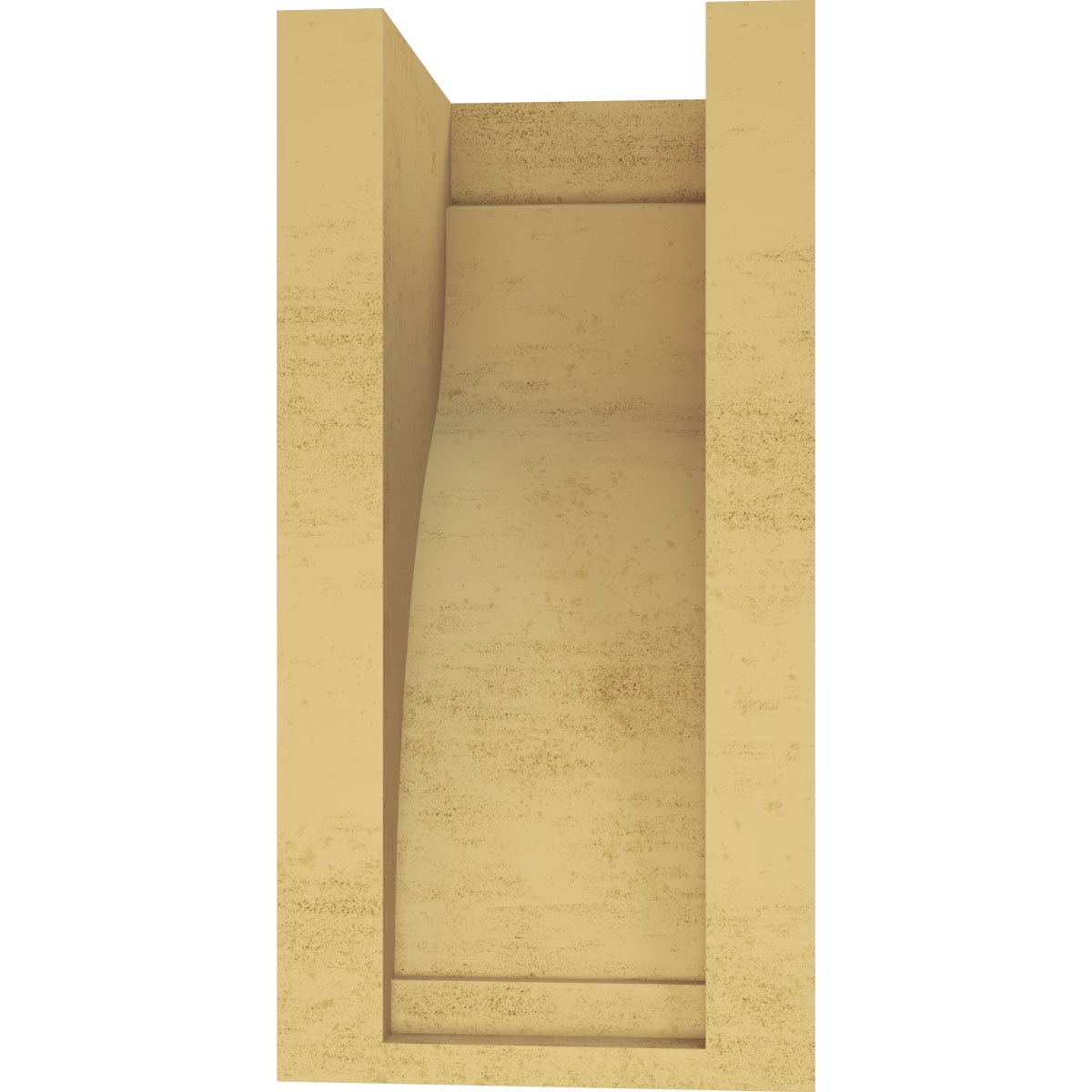 5"W x 5"D x 10"H Wide Helena Rough Cedar Woodgrain TimberThane Corbel, Primed Tan