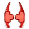 thumbnail image 3 of NS for Mercedes A B E CLA Steering Wheel Paddle Shifter Extension Carbon Fiber Red, 3 of 9