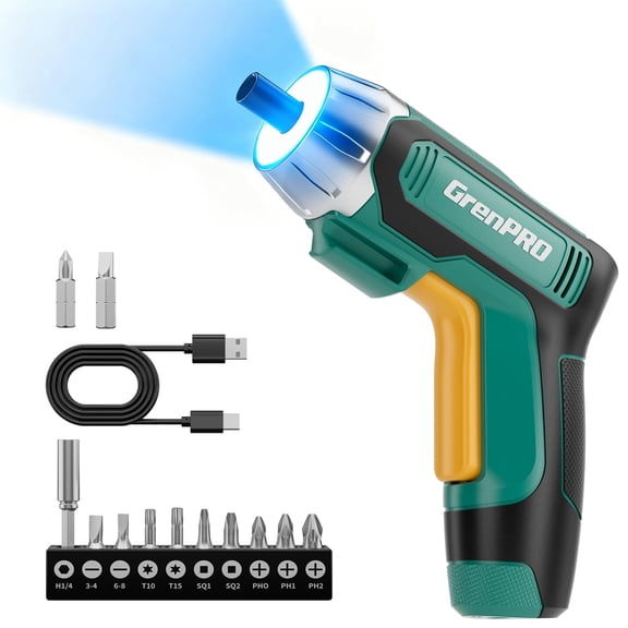 4V Electric Screwdriver Rechargeable, Cordless Screwdriver, USB Small Power Screwdriver Set with Bits, Ideal for Home Repairs, Pink, 29pcs