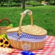 thumbnail image 4 of Cestas de picnic de mimbre con tapa dividida, cesta de picnic tejida de estilo vintage, cesta de mimbre tejida a mano, cesta de mimbre para acampar al aire libre, día de San Valentín, Acción de, 4 of 4