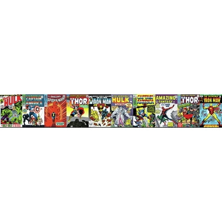 Disney Kids III Marvel Comic Book Covers Border (Best Paint To Cover Wallpaper)