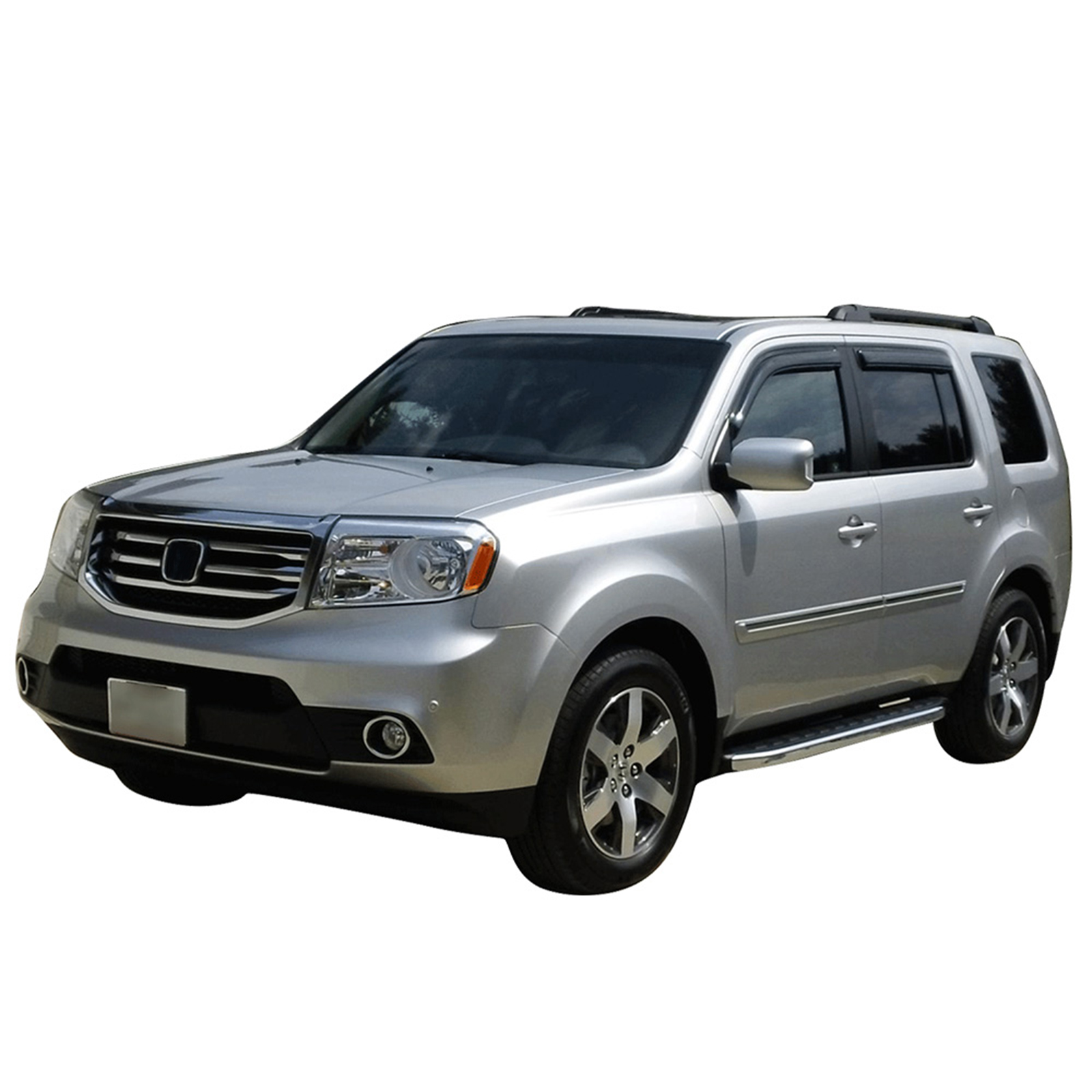 Ikon Motorsports Compatible with 09-15 Honda Pilot Acrylic Window Visors Vent Deflector Rain Guard 4Pc Set Outside Mount 2009 2010 2011 2012 2013 2014 2015