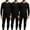 Black/Black/Black, variant on BenBen Men’s Base Layer Thermal Underwear Set Waffle Knit 3-Pack – Lightweight & Warm| S-2XL