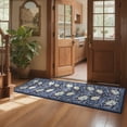 thumbnail image 3 of Garvee 2'x6' Vintage Floral Runner Rug Washable Rug, Non Slip Traditional Accent Rug Stain Resistant Foldable Printed Carpet for Hallway Bedroom Kitchen, Blue, 3 of 8