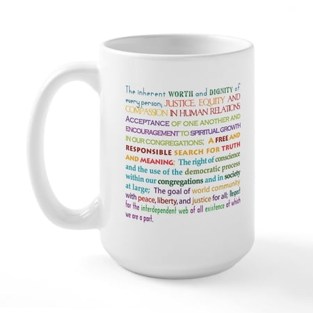 CafePress - UU Principles Large Mug - 15 oz Ceramic Large White Novelty Mug