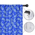 thumbnail image 4 of Paisley and Damask Blue Pattern Insulated Teens Curtains Set Of 2, Bedroom Essentials, Toddler Room Decor 42x54in(106x137cm), 4 of 5