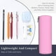 thumbnail image 3 of Disketp Pink Estuche Organizador de Lápices de Cuero, Estuche de Oficina con Cremallera para Bolígrafo y Lápiz, 3 of 6