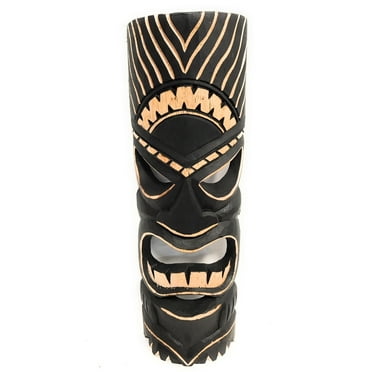 African Wall Mask Hanging Tribal Good Luck Tiki Mask God Polynesian - 20" - Walmart.com
