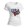 thumbnail image 4 of ibiyuan Usa 250th Anniversary Shirt Womens T Shirts Graphic Crew Neck 250 Anniversary Usa Short Sleeve Clothes Independence Day Funny Shirts Cute Tops for Women, 4 of 4