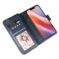 thumbnail image 6 of Dteck Wallet Case for iPhone 16E (2025), Shockproof Premium Magnetic Closure Zipper Pocket Folio PU Leather Flip Case Cover with 9 Card Slots Kickstand, Blue, 6 of 7