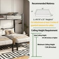 thumbnail image 6 of Miniyam Heavy-Duty Metal Triple Bunk Bed, Twin Over Twin Over Twin, Space-Saving 3-Bed Bunk Frame with Guardrails & Ladder, Black, 6 of 10
