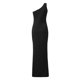 thumbnail image 4 of ICHUANYI Clearance Women Sleeveless Slanted Shoulder Solid Color Sexy Slit Ruffled Evening Gown Dress(Black, M) Ichuanyi Ichuanyi, 4 of 8