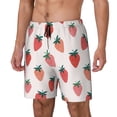 thumbnail image 2 of Balery Hand Drawn Strawberry Mens Swim Trunks Swim Shorts for Men Quick Dry Inseam Beach Shorts with Compression Liner Pocket-XX-Large, 2 of 9