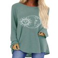 thumbnail image 1 of T-shirt à Manches Courtes pour Femmes, Hauts Grande Taille, Tunique Décontractée à Col en V, Blouse Ample, 1 of 2