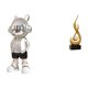 thumbnail image 1 of Adorno de mesa con forma de llama de , figura de arte moderno, escultura creativa de resina para chimenea, estante, escritorio, armario, sal, 1 of 8
