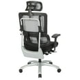 thumbnail image 3 of Vertical Gray Mesh Back Chair with Silver Base with Headrest, 3 of 4