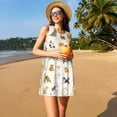 thumbnail image 3 of Lsque Dogs Funny Pets Pattern Summer Dresses for Women – Sleeveless T-Shirt Swing Sundress, Perfect for the Beach and Casual Days, 3 of 7