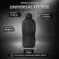 thumbnail image 6 of Road Comforts Car Seat Covers, Lauxury Diamond Quilted Leather Front Bucket Seat Covers, Airbag Compatible, Universal Fit Automotive Seat Covers with Piping Trim, Black, 6 of 7