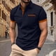 thumbnail image 1 of Playera Elvqul para Hombre Mayor Liso Manga Corta Azul Marino Gym Cuello Redondo, 1 of 6
