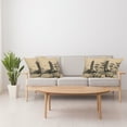 thumbnail image 4 of Ambesonne Vintage Throw Pillow Cover 4 Pack, Taoist House of Faith, 20", Pale Brown Black, 4 of 7